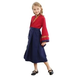 NewCosplay Traditional Chinese Dress Mulan Princess Dress For Little Girl Cosplay Costume