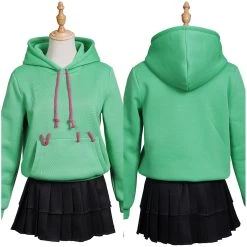 NewCosplay Ralph Breaks The Internet Vanellope Von Schweetz Women Girls Hoodie Skirt Outfits Halloween Carnival Costume Cosplay Costume New Arrivals