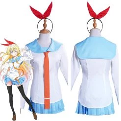 NewCosplay Nisekoi: False Love Chitoge Kirisaki Sailor Suit School Uniform Outfits Halloween Carnival Suit Cosplay Costume New Arrivals