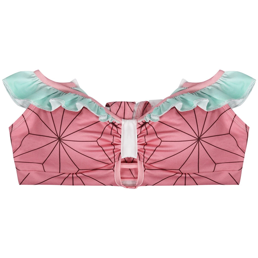 NewCosplay Demon Slayer Kamado Nezuko Bodysuit Swimwear Outfits Anime Cosplay Costume New Arrivals 11 NewCosplay Demon Slayer Kamado Nezuko Bodysuit Swimwear Outfits Anime Cosplay Costume New Arrivals