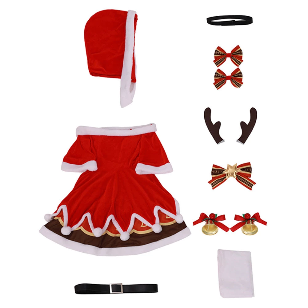 NewCosplay New Arrivals Genshin Impact Barbara Gunnhildr Christmas Dress Halloween Carnival Cosplay Costume 10 NewCosplay New Arrivals Genshin Impact Barbara Gunnhildr Christmas Dress Halloween Carnival Cosplay Costume