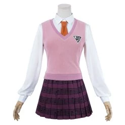 NewCosplay Danganronpa V3: Killing Harmony-Akamatsu Kaede Uniform Skirt Outfits Halloween Carnival Suit Cosplay Costume