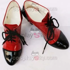 NewCosplay New Arrivals Black Butler Grell Cosplay Shoes Boots Black And Red