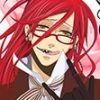 NewCosplay Black Butler Grell Sutcliff Glasses Frame And Chains