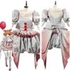NewCosplay It Pennywise Horror Pennywise The Clown Costume For Women Girls Cosplay Costume New Arrivals