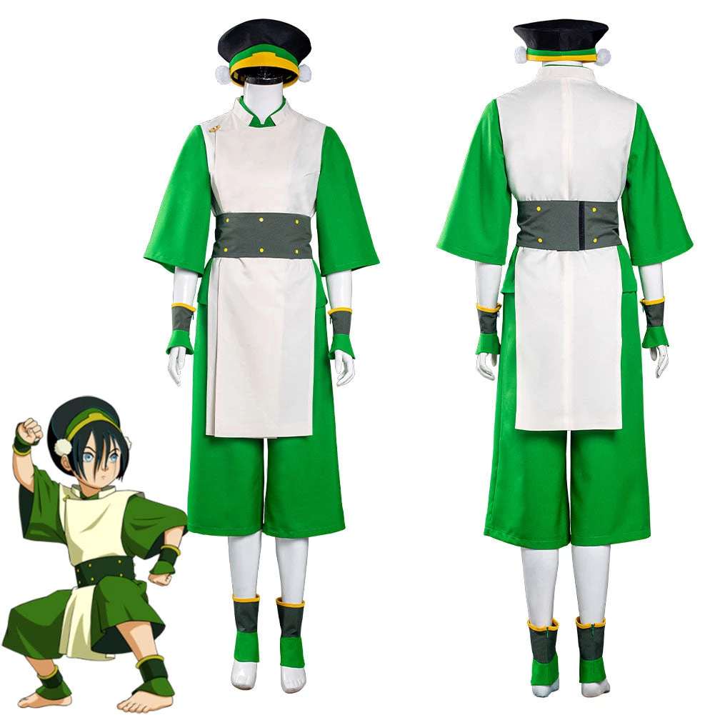 NewCosplay Avatar: The Last Airbender Toph Bengfang Halloween Carnival Suit Cosplay Costume 3 NewCosplay Avatar: The Last Airbender Toph Bengfang Halloween Carnival Suit Cosplay Costume