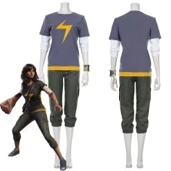 NewCosplay Avengers-Ms. Marvel Kamala Khan Outfits Halloween Carnival Suit Cosplay Costume