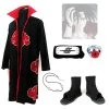 NewCosplay Naruto Akatsuki Kimono Cardigan Headband Ring Shoes Set Halloween Carnival Suit Cosplay Costume 2 NewCosplay Naruto Akatsuki Kimono Cardigan Headband Ring Shoes Set Halloween Carnival Suit Cosplay Costume