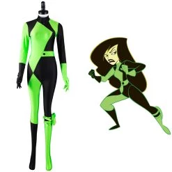 NewCosplay New Arrivals Kim Possible Shego Adult Jumpsuit Halloween Carnival Suit Outfits Cosplay Costume