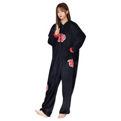 NewCosplay Naruto Akatsuki Cloud Pajama Adult Unisex Sleepwear Cosplay Costume New Arrivals