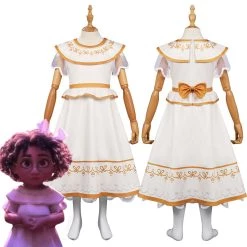 NewCosplay Encanto Mirabel Cosplay Costume Dress Outfits Kids Children Halloween Carnival Suit New Arrivals