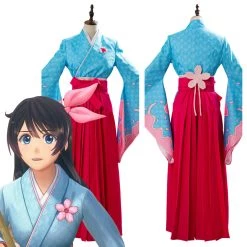 NewCosplay New Arrivals Sakura Wars Shin Sakura Taisen Sakura Amamiya Women Kimono Cosplay Costume