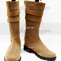 NewCosplay Classical Brown Flat Boots Shoes Custom-Made