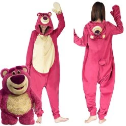 NewCosplay New Arrivals Toy Story 3 Lotso Strawberry Bear Pajama Sleepwear Christmas Halloween Cosplay Costume