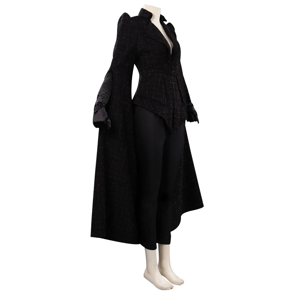 NewCosplay Cruella Black Coat Outfits Halloween Carnival Suit Cosplay Costume 7 NewCosplay Cruella Black Coat Outfits Halloween Carnival Suit Cosplay Costume