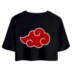 INSWEAR Women NARUTO Cosplay Crop Top & Shorts Set Summer 2 Pieces Casual Clothes