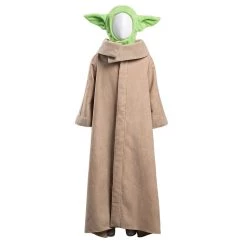 NewCosplay The Mandalorian -Baby Yoda Robe Hat Outfits Halloween Carnival Suit Cosplay Costume For Kids New Arrivals