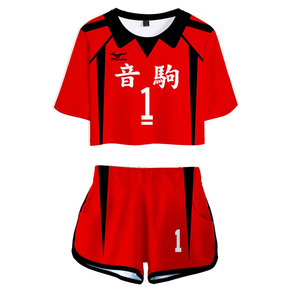NewCosplay Haikyuu Nekoma High School NO 1 Kuroo Tetsurou Jersey Sports Wear Uniform Top Shorts For Women Cosplay Costume 3 NewCosplay Haikyuu Nekoma High School NO 1 Kuroo Tetsurou Jersey Sports Wear Uniform Top Shorts For Women Cosplay Costume