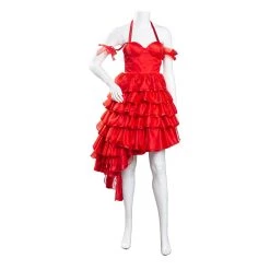 NewCosplay Suicide Squad(2021) Harley Quinn Red Dress Halloween Carnival Suit Cosplay Costume New Arrivals