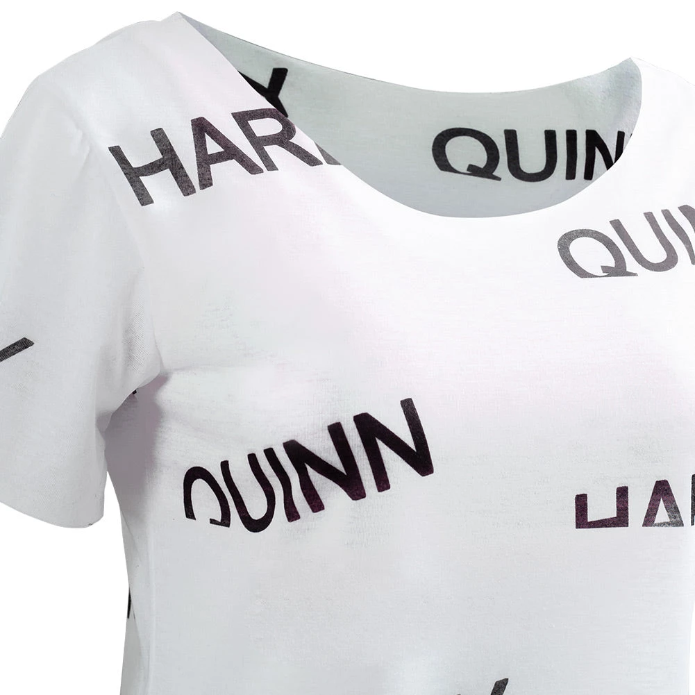 NewCosplay Birds Of Prey Harley Quinn Top Women Summer T-shirt Cosplay Costume New Arrivals 10 NewCosplay Birds Of Prey Harley Quinn Top Women Summer T-shirt Cosplay Costume New Arrivals