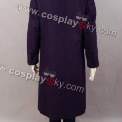 NewCosplay New Arrivals Dark Knight Joker Purple Wool Trench Coat Cosplay Costume