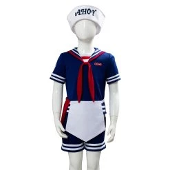 NewCosplay Stranger Things 3 Scoops Ahoy Steve Harrington Kids Children Uniform Cosplay Costume TV 17 NewCosplay Stranger Things 3 Scoops Ahoy Steve Harrington Kids Children Uniform Cosplay Costume TV