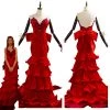 NewCosplay Final Fantasy VII Remake Aerith Aeris Gainsborough Red Party Dress Halloween Cosplay Costume New Arrivals