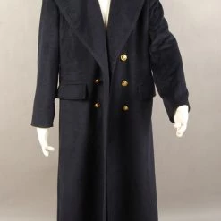 NewCosplay Doctor Who Dr. Dark Blue Or Black Wool Trench Coat Costume Ver2 New Arrivals