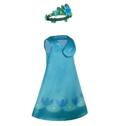 NewCosplay Trolls 2：World Tour Poppy Kids Children Dress Halloween Carnival Costume Cosplay Costume