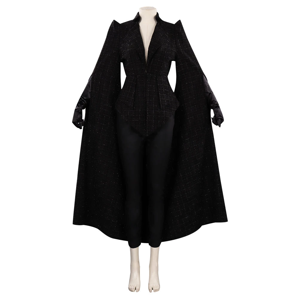 NewCosplay Cruella Black Coat Outfits Halloween Carnival Suit Cosplay Costume 4 NewCosplay Cruella Black Coat Outfits Halloween Carnival Suit Cosplay Costume