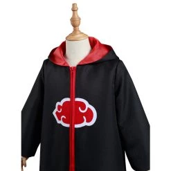 NewCosplay Naruto Akatsuki Kids Children Hooded Zip Up Coat Halloween Carnival Suit Cosplay Costume