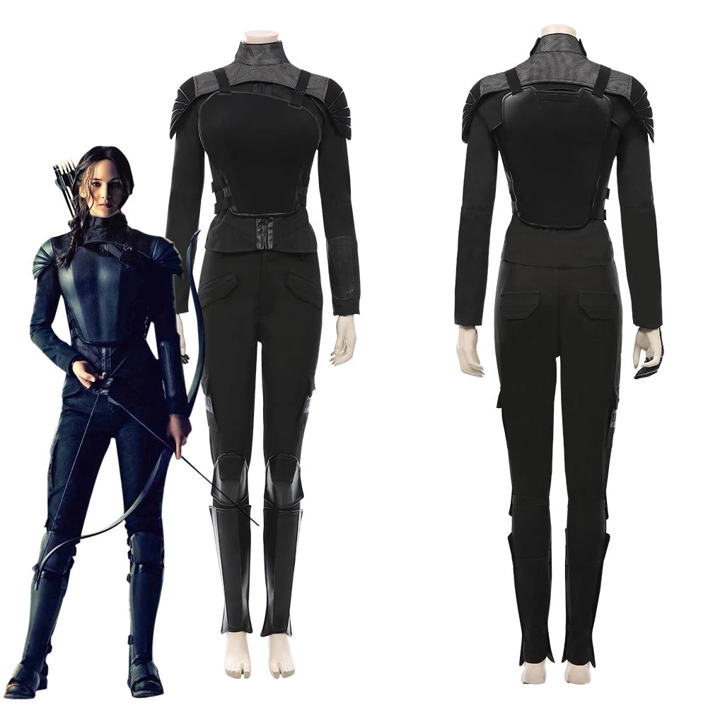 NewCosplay The Hunger Games: Mockingjay - Katniss Everdeen Top Pants Outfits Halloween Carnival Suit Cosplay Costume New Arrivals 3 NewCosplay The Hunger Games: Mockingjay - Katniss Everdeen Top Pants Outfits Halloween Carnival Suit Cosplay Costume New Arrivals