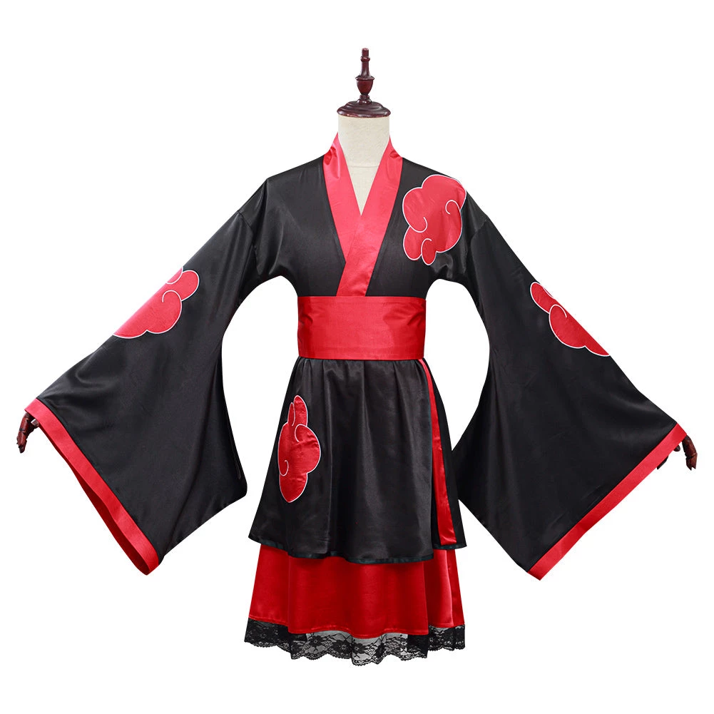 NewCosplay NARUTO Akatsuki Kimono Dress Outfits Halloween Carnival Suit Cosplay Costume 4 NewCosplay NARUTO Akatsuki Kimono Dress Outfits Halloween Carnival Suit Cosplay Costume