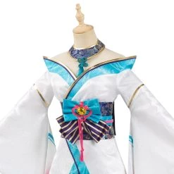 NewCosplay New Arrivals League Of Legends LOL Fox Ahri The Nine-Tailed Fox Women Kimono Dress Outfit Halloween Carnival Suit Cosplay Costume