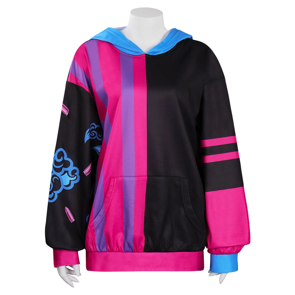 NewCosplay New Arrivals Arcane: League Of Legends Jinx LOL Hoodie Hooded Sweatshirt Cosplay Costume 3 NewCosplay New Arrivals Arcane: League Of Legends Jinx LOL Hoodie Hooded Sweatshirt Cosplay Costume