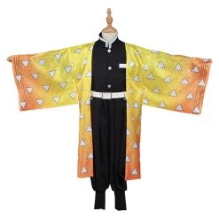 NewCosplay New Arrivals Demon Slayer: Kimetsu No Yaiba Agatsuma Zenitsu Kids Children Cosplay Costume