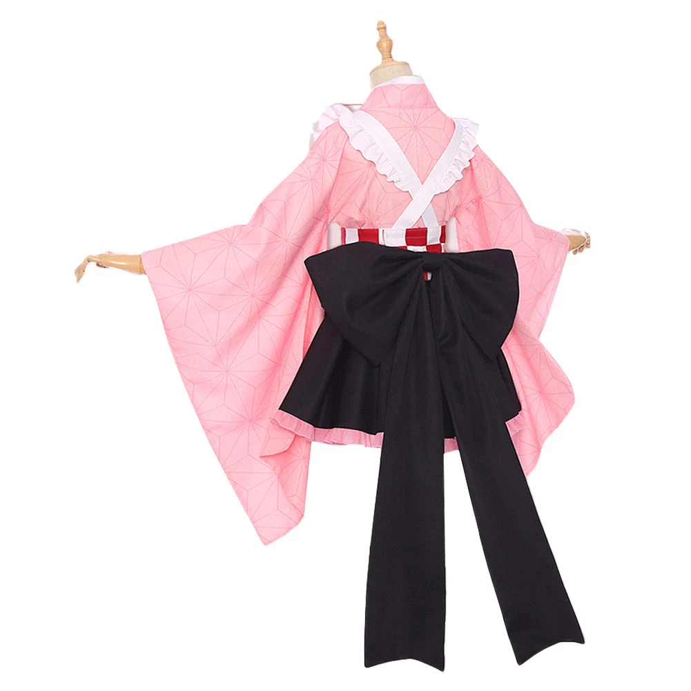 NewCosplay Demon Slayer Kamado Nezuko Maid Outfit Cosplay Costume 4 NewCosplay Demon Slayer Kamado Nezuko Maid Outfit Cosplay Costume