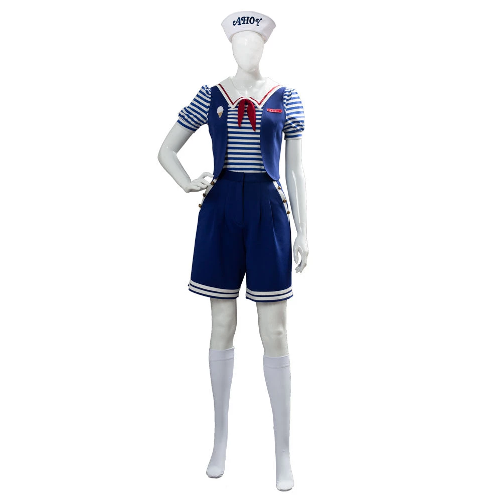 NewCosplay Stranger Things 3 Scoops Ahoy Robin Cosplay Costume Adult 5 NewCosplay Stranger Things 3 Scoops Ahoy Robin Cosplay Costume Adult