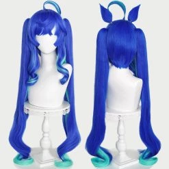 NewCosplay Pretty Derby Twin Turbo Heat Resistant Synthetic Hair Carnival Halloween Party Props Cosplay Wig