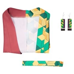NewCosplay Demon Slayer Tomioka Giyuu Coat With Earrings Belt Cosplay Costume 25 NewCosplay Demon Slayer Tomioka Giyuu Coat With Earrings Belt Cosplay Costume