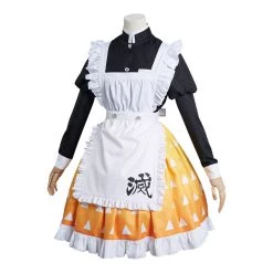 NewCosplay New Arrivals Demon Slayer Agatsuma Zenitsu Maid Dress Re-creation Design Cosplay Costume