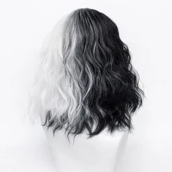 NewCosplay Cruella De Vil Cruella Heat Resistant Synthetic Hair Cosplay Wig