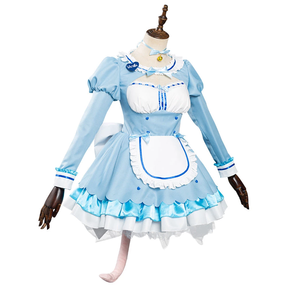 NewCosplay Nekopara Chocola/Vanilla Maid Dress Outfit Halloween Carnival Suit Cosplay Costume 7 NewCosplay Nekopara Chocola/Vanilla Maid Dress Outfit Halloween Carnival Suit Cosplay Costume