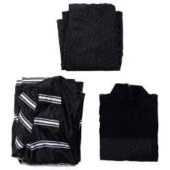 NewCosplay New Arrivals The Witcher Yennefer Of Vengerberg Blouse Trousers Set Stripe Black Thin Coat Cosplay Costume