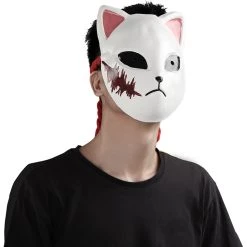 NewCosplay Demon Slayer Sabito Mask Masquerade Halloween Party Costume Props Cosplay Latex Masks Helmet New Arrivals