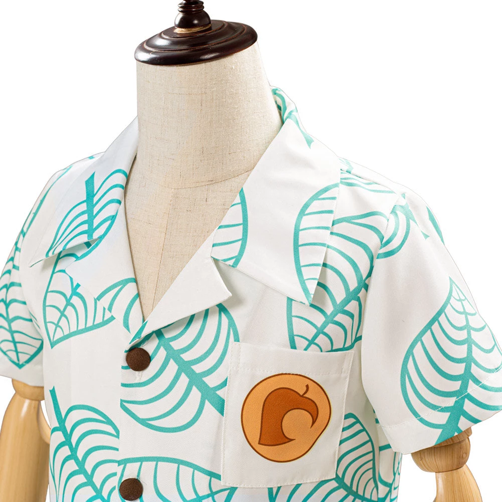 NewCosplay Animal Crossing Tom Nook Short Sleeve Shirt Top For Kids Children Cosplay Costume New Arrivals 9 NewCosplay Animal Crossing Tom Nook Short Sleeve Shirt Top For Kids Children Cosplay Costume New Arrivals