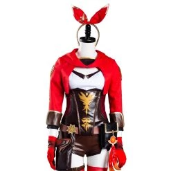 NewCosplay New Arrivals Genshin Impact Amber Jumpsuit Outfits Halloween Carnival Suit Cosplay Costume