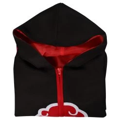 NewCosplay Naruto Akatsuki Kids Children Hooded Zip Up Coat Halloween Carnival Suit Cosplay Costume