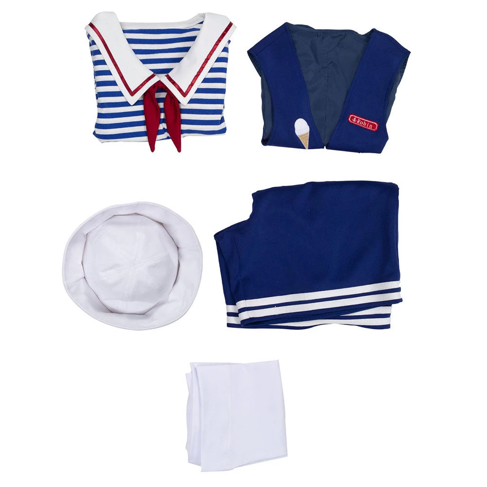 NewCosplay Stranger Things 3 Scoops Ahoy Robin Cosplay Costume Adult 15 NewCosplay Stranger Things 3 Scoops Ahoy Robin Cosplay Costume Adult