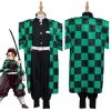 NewCosplay New Arrivals Demon Slayer: Kimetsu No Yaiba Kamado Tanjirou Kids Children Kimono Cosplay Costume